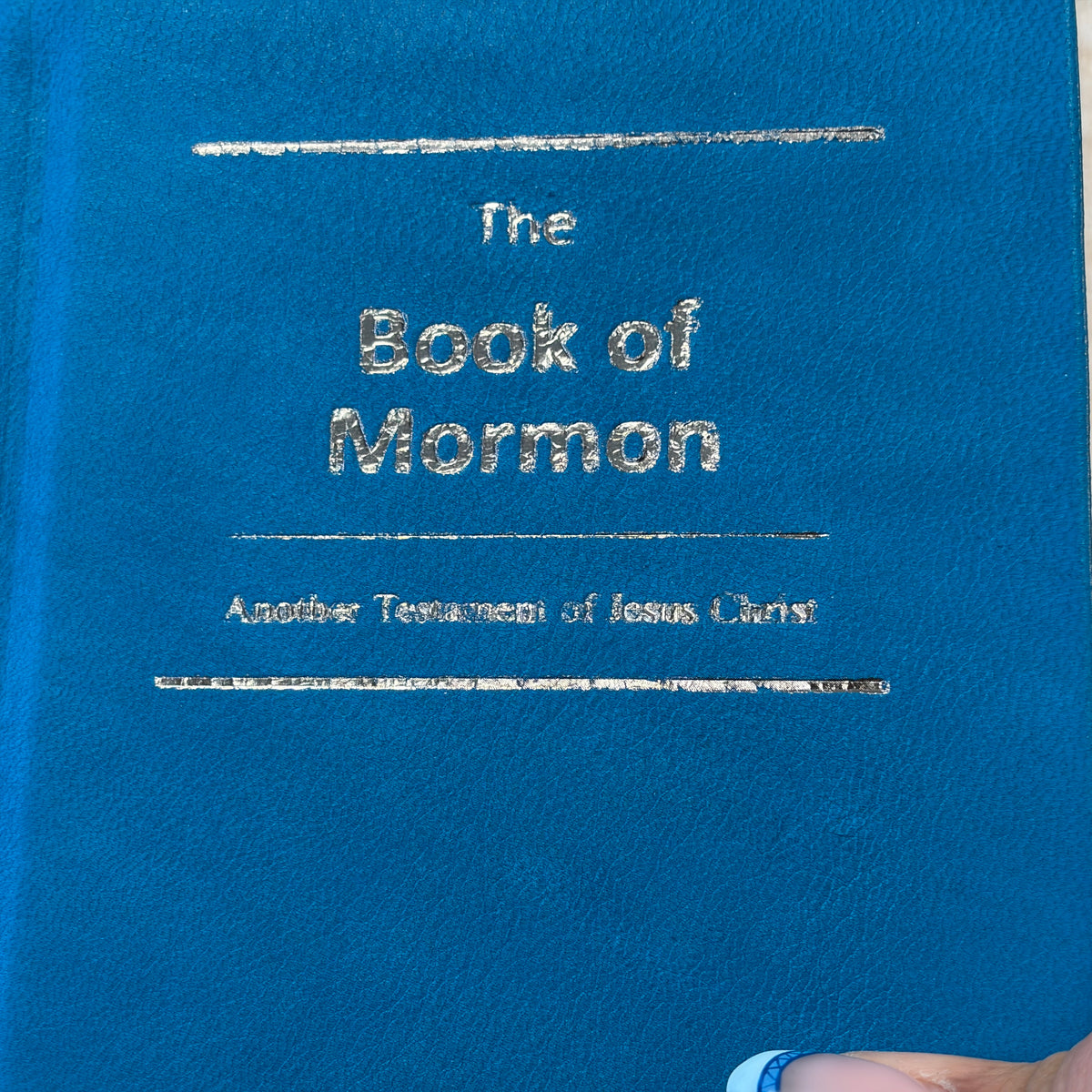 Turquoise Deerskin Hardcover Book of Mormon