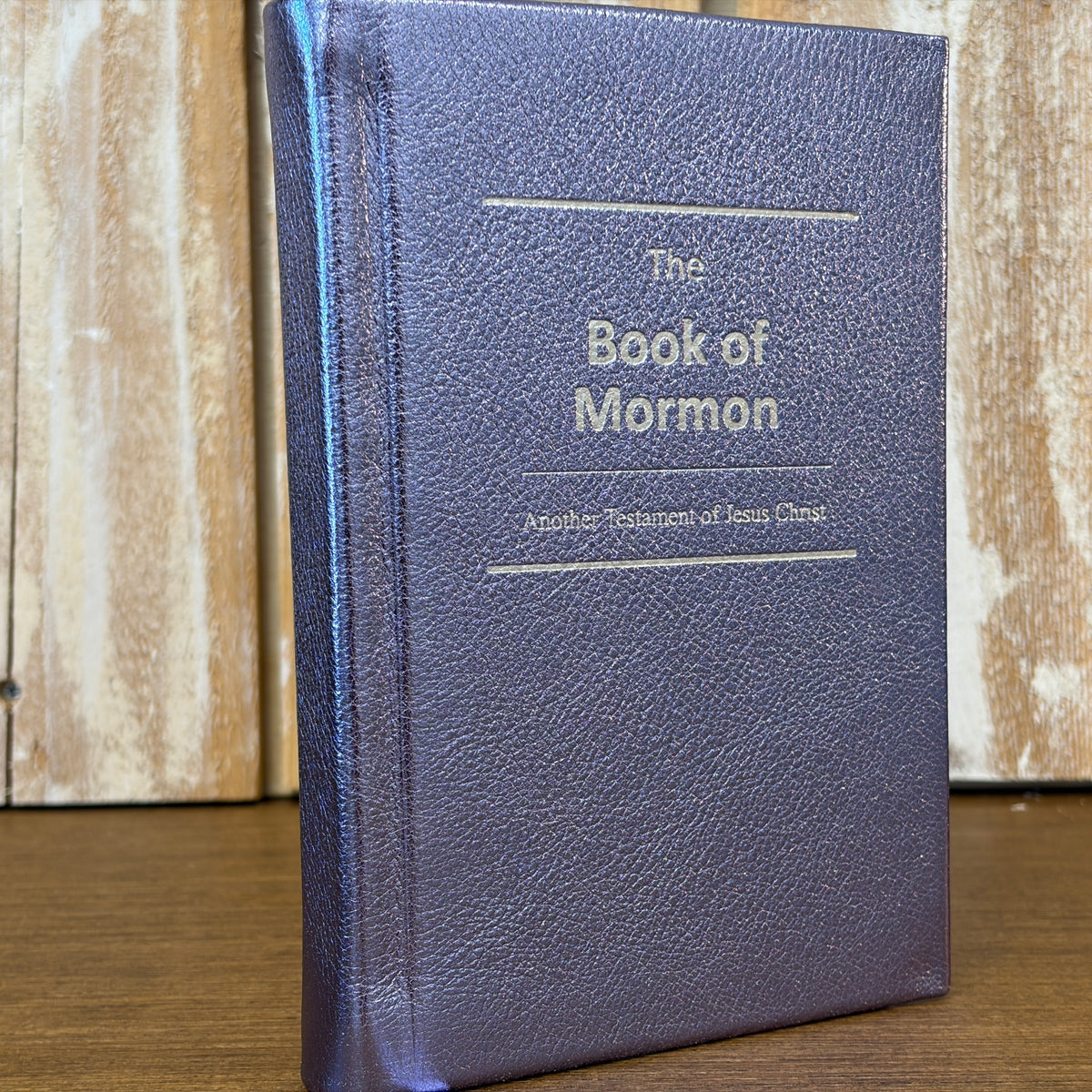 Metallic Lilac Cowhide Hardcover Book of Mormon