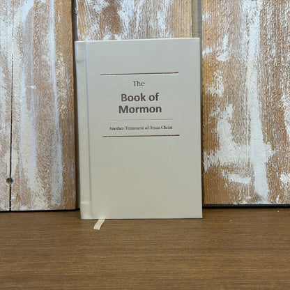 Pearlized Beige Lambskin Hardcover Book of Mormon
