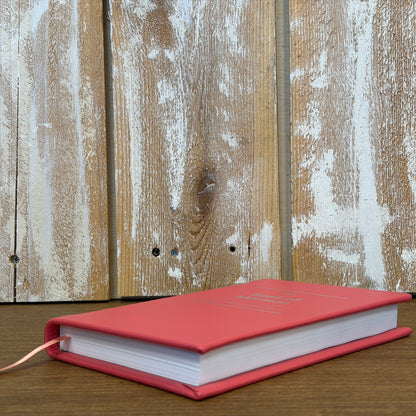 Coral Cowhide Hardcover Book of Mormon