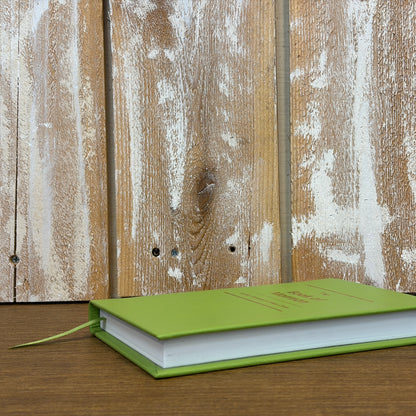 Lime Green Plonge Cowhide Hardcover Book of Mormon