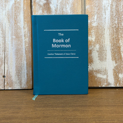 Dark Teal Cowhide Hardcover Book of Mormon