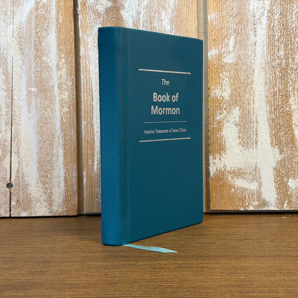 Dark Teal Cowhide Hardcover Book of Mormon