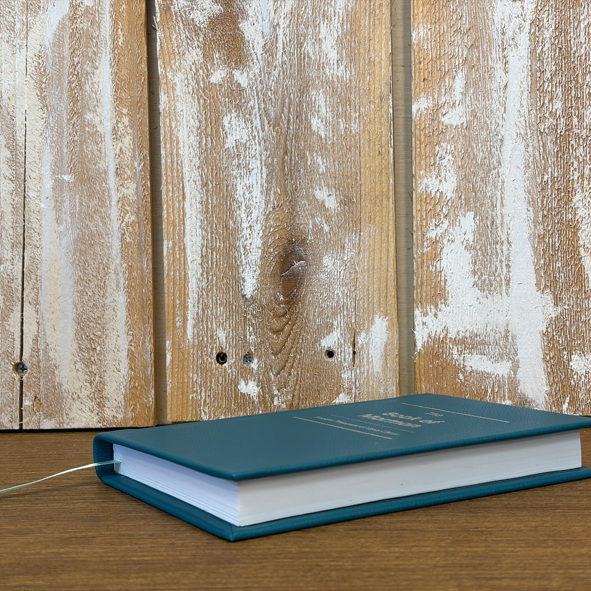 Dark Teal Cowhide Hardcover Book of Mormon