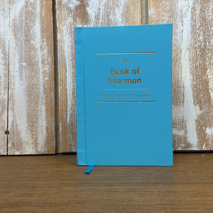 Aqua Plonge Cowhide Hardcover Book of Mormon