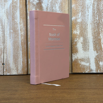 Blush Pink Plonge Cowhide Hardcover Book of Mormon