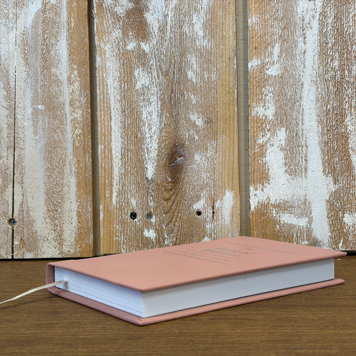 Blush Pink Plonge Cowhide Hardcover Book of Mormon