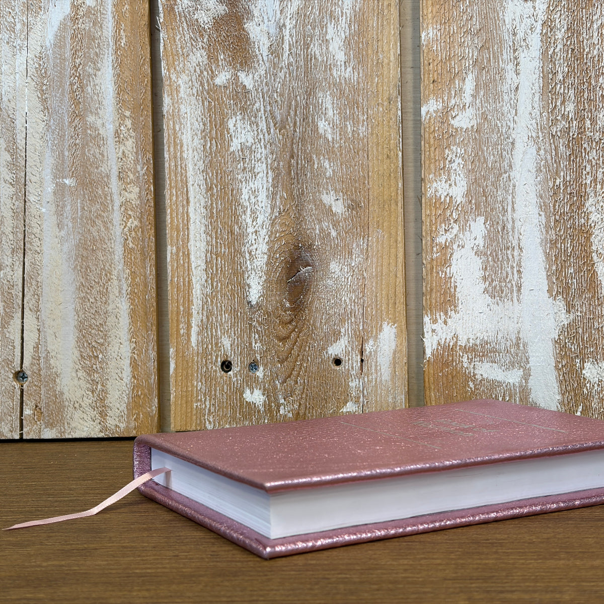 Metallic Pink Cowhide Hardcover Book of Mormon