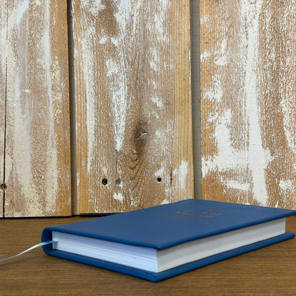 Sky Blue Cowhide Hardcover Book of Mormon