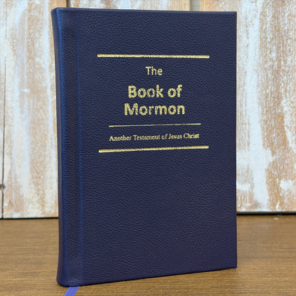 Dark Purple Cowhide Hardcover Book of Mormon