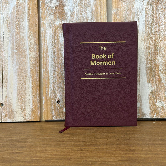 Merlot Cowhide Hardcover Book of Mormon