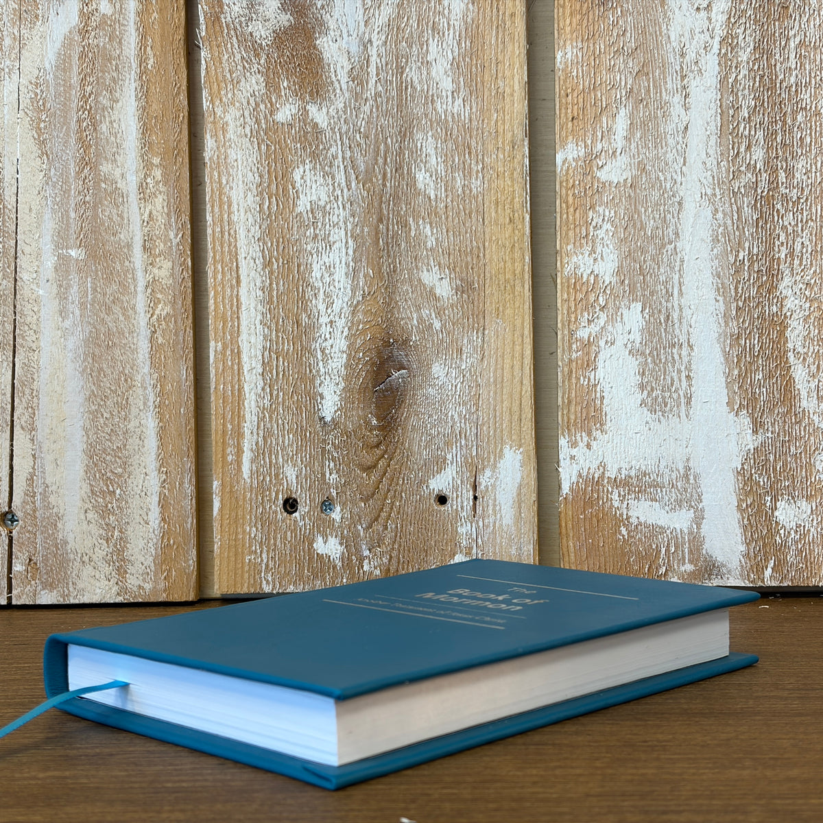 Teal Plonge Cowhide Hardcover Book of Mormon