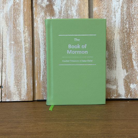 Lime Green Cowhide Hardcover Book of Mormon