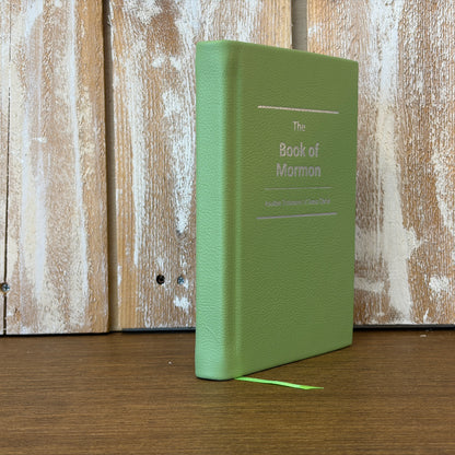 Lime Green Cowhide Hardcover Book of Mormon
