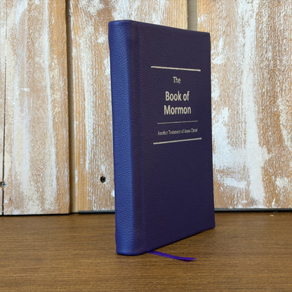 Purple Cowhide Hardcover Book of Mormon