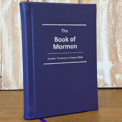 Purple Cowhide Hardcover Book of Mormon