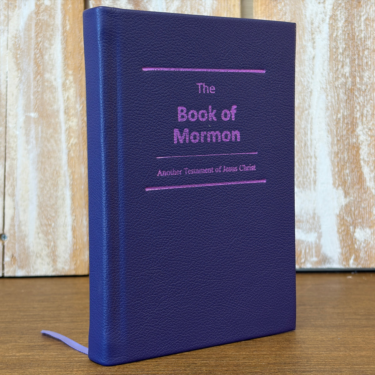 Purple Cowhide Hardcover Book of Mormon