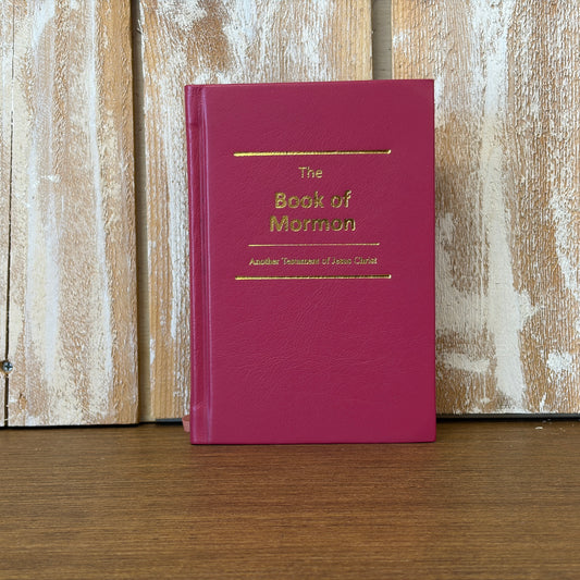 Magenta Plonge Cowhide Hardcover Book of Mormon