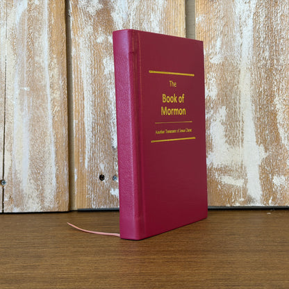 Magenta Plonge Cowhide Hardcover Book of Mormon