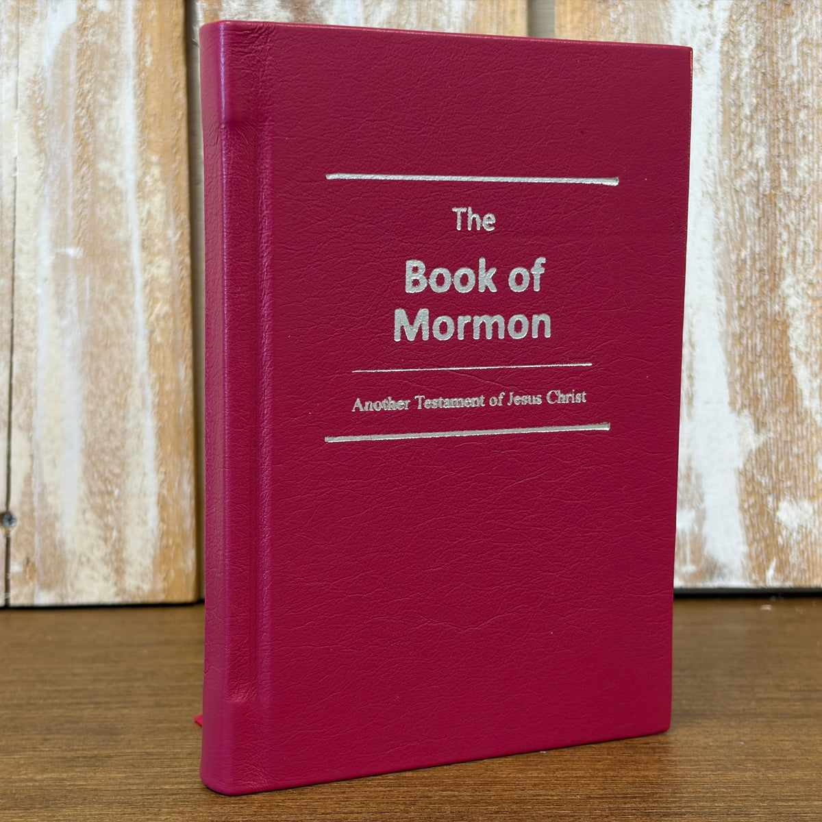 Magenta Plonge Cowhide Hardcover Book of Mormon
