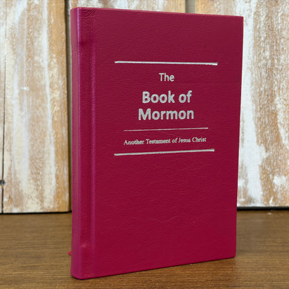 Magenta Plonge Cowhide Hardcover Book of Mormon