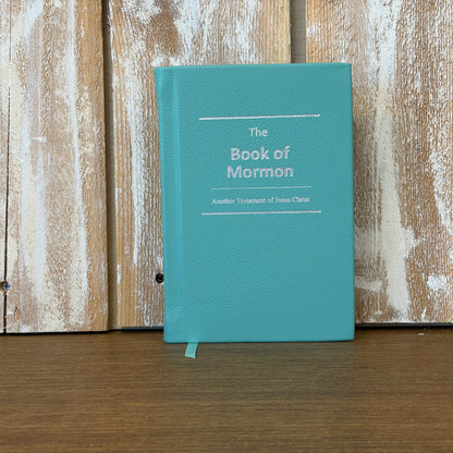 Seafoam Cowhide Hardcover Book of Mormon