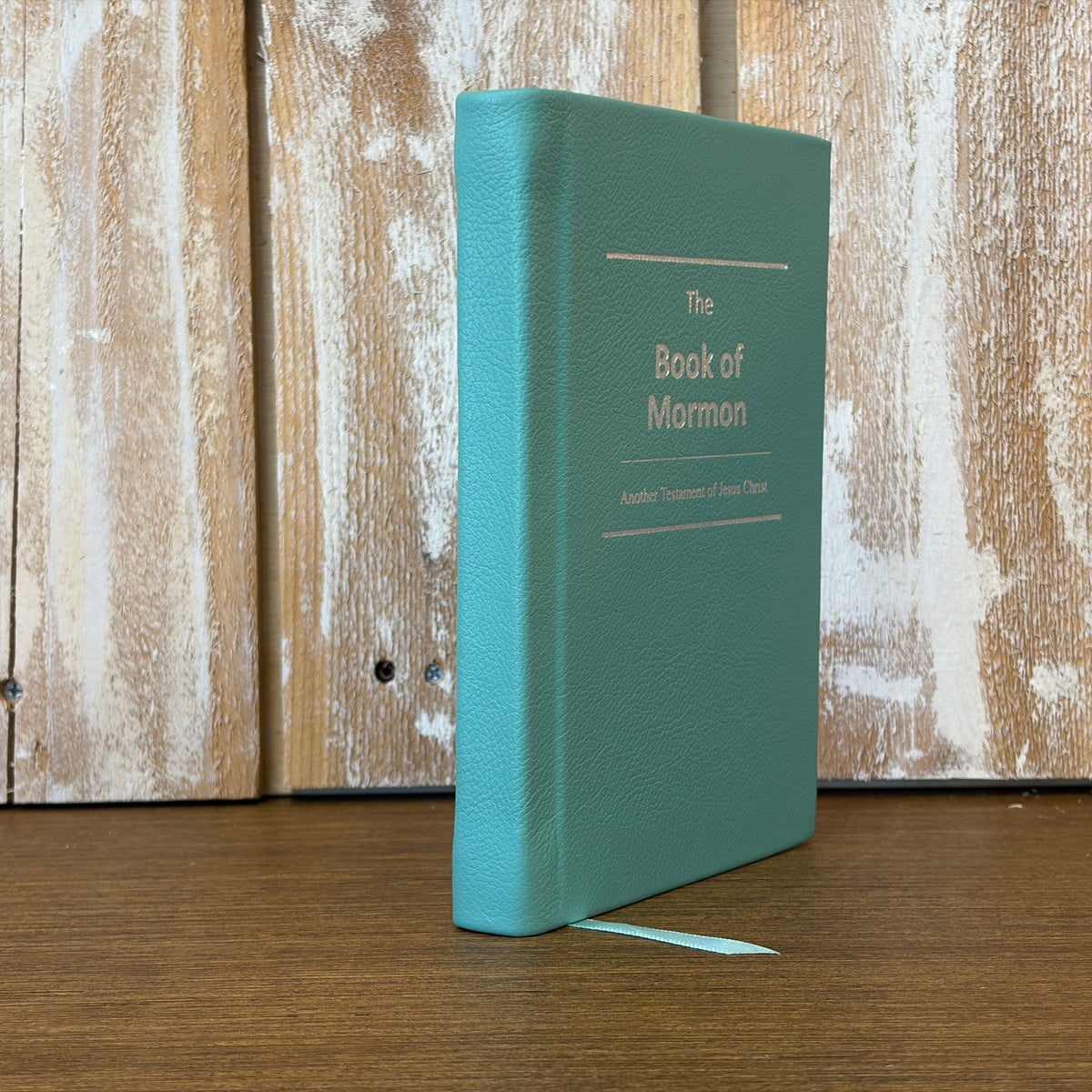 Seafoam Cowhide Hardcover Book of Mormon
