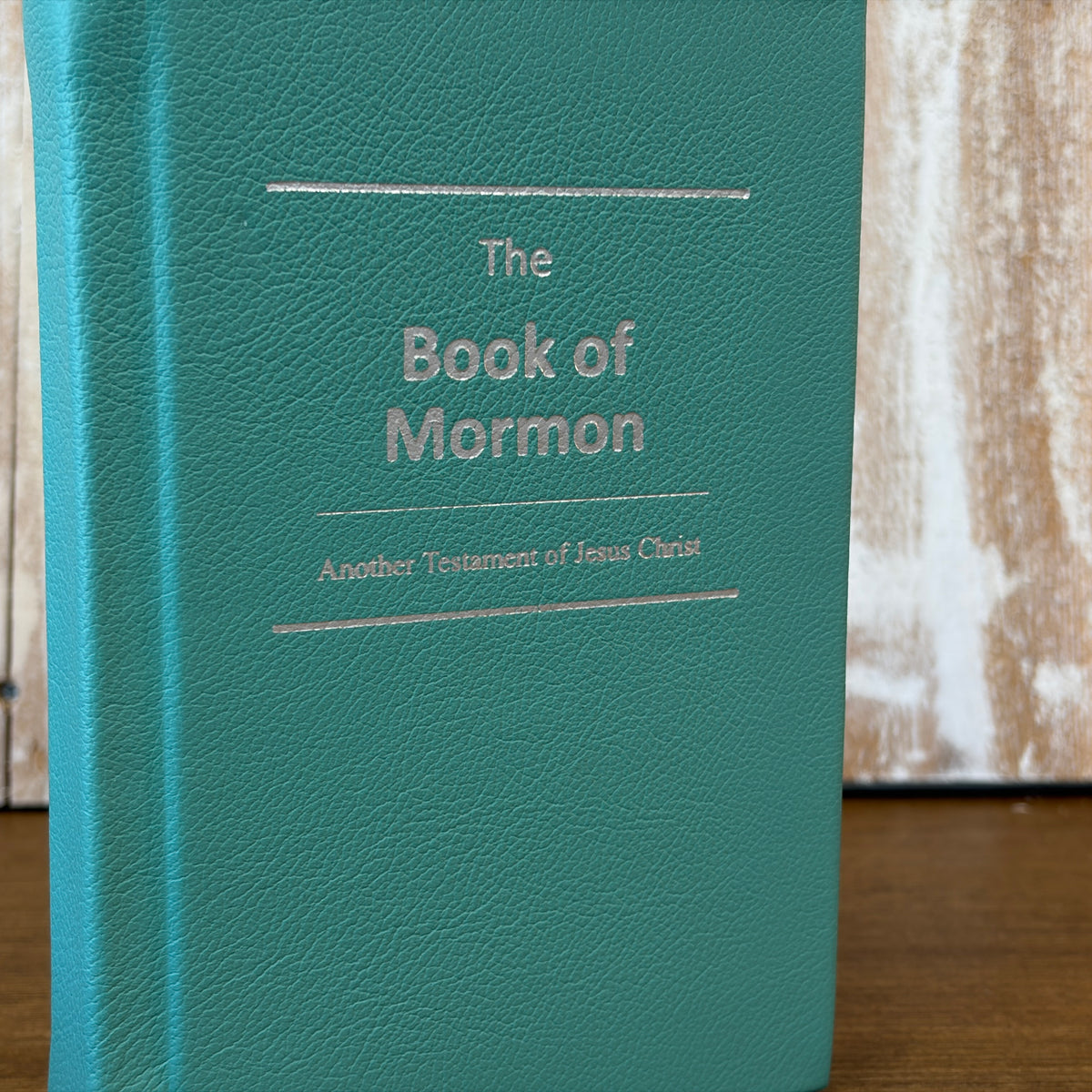 Seafoam Cowhide Hardcover Book of Mormon