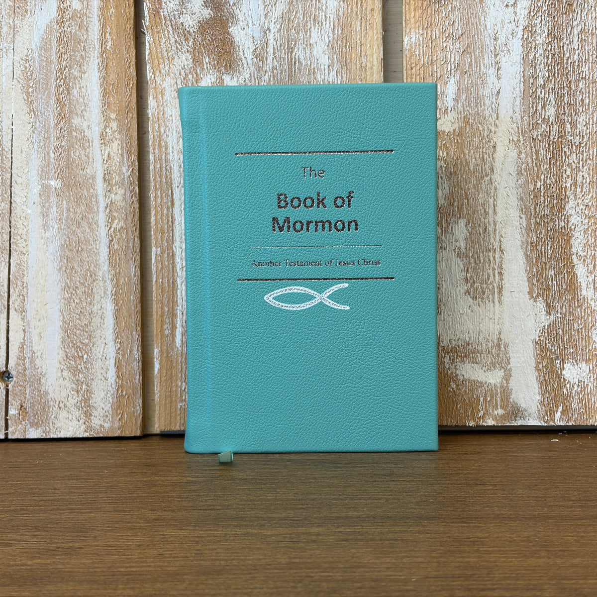 Seafoam Cowhide Hardcover Book of Mormon