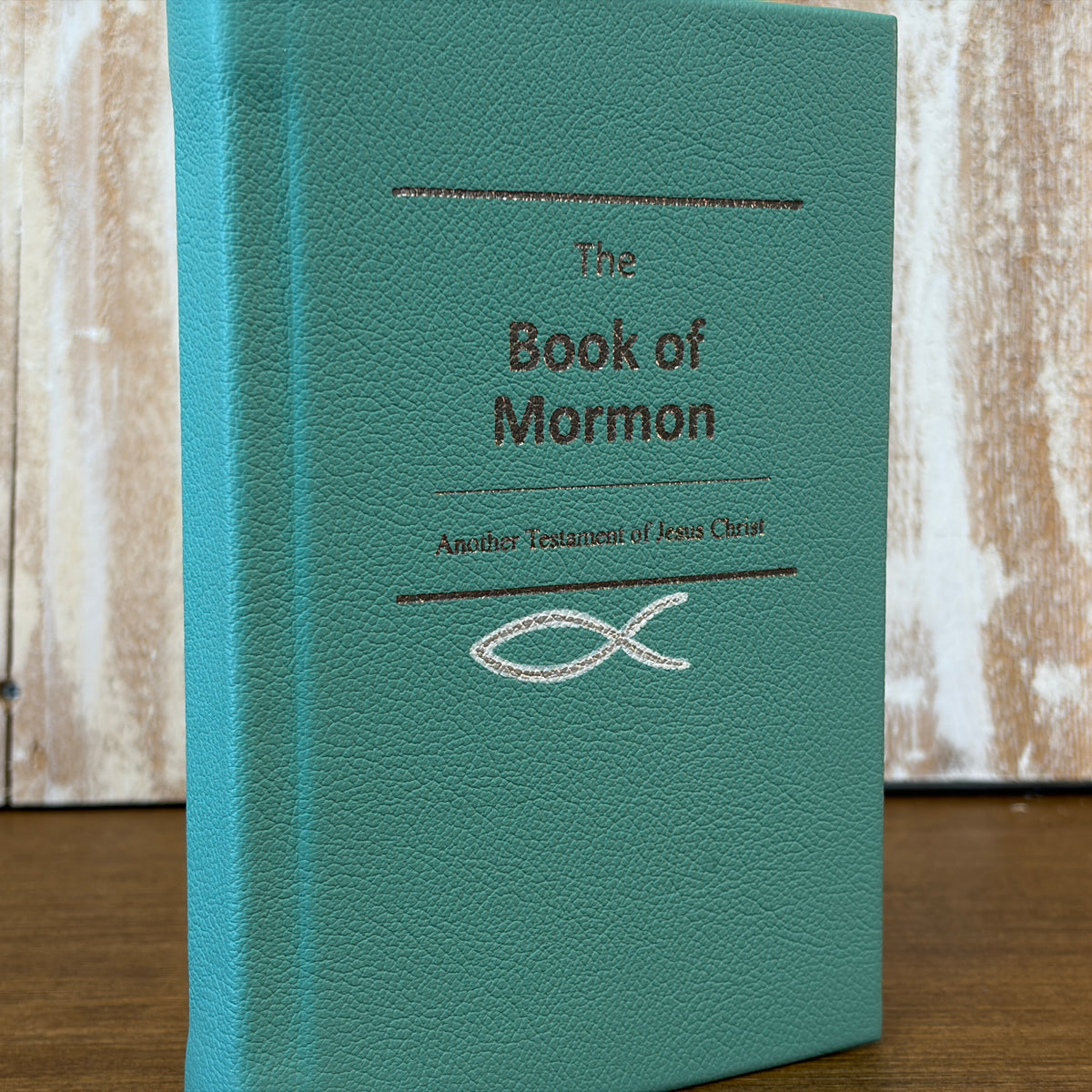 Seafoam Cowhide Hardcover Book of Mormon