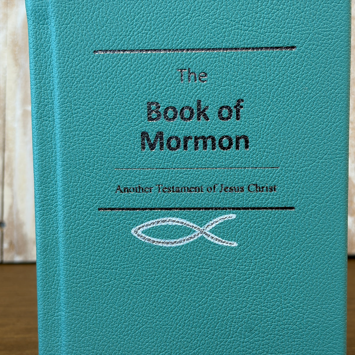 Seafoam Cowhide Hardcover Book of Mormon