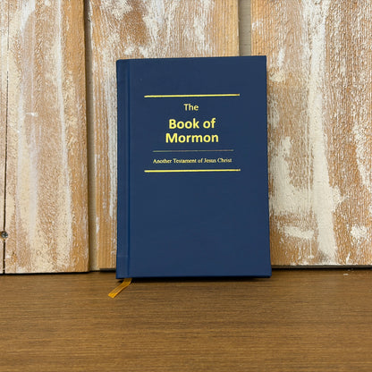 Royal Blue Plonge Cowhide Hardcover Book of Mormon