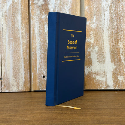Royal Blue Plonge Cowhide Hardcover Book of Mormon