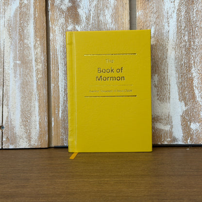 Yellow Plonge Cowhide Hardcover Book of Mormon