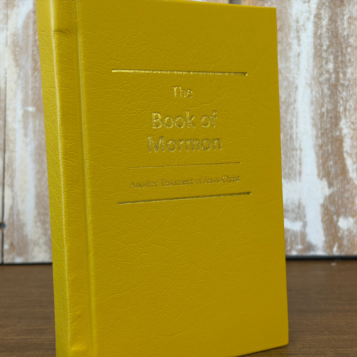 Yellow Plonge Cowhide Hardcover Book of Mormon