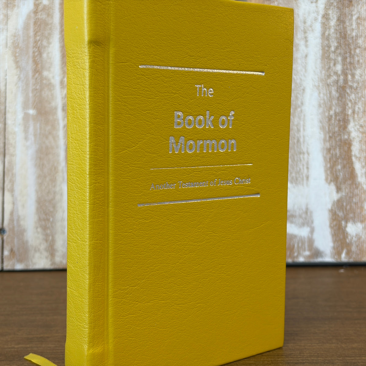 Yellow Plonge Cowhide Hardcover Book of Mormon