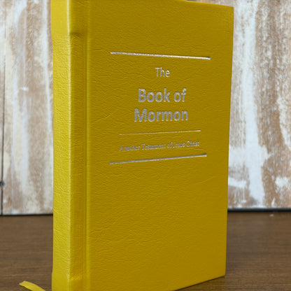 Yellow Plonge Cowhide Hardcover Book of Mormon