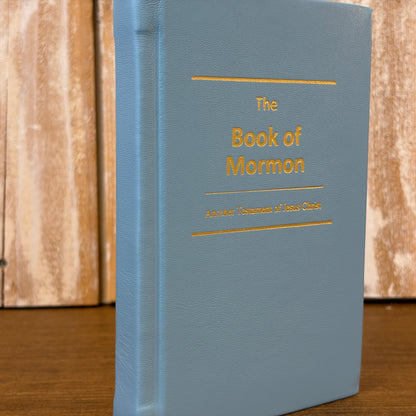 Powder Blue Lambskin Hardcover Book of Mormon