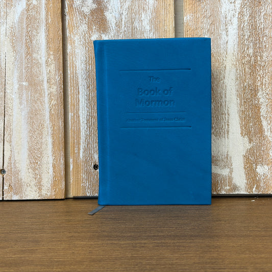 Turquoise Deerskin Hardcover Book of Mormon