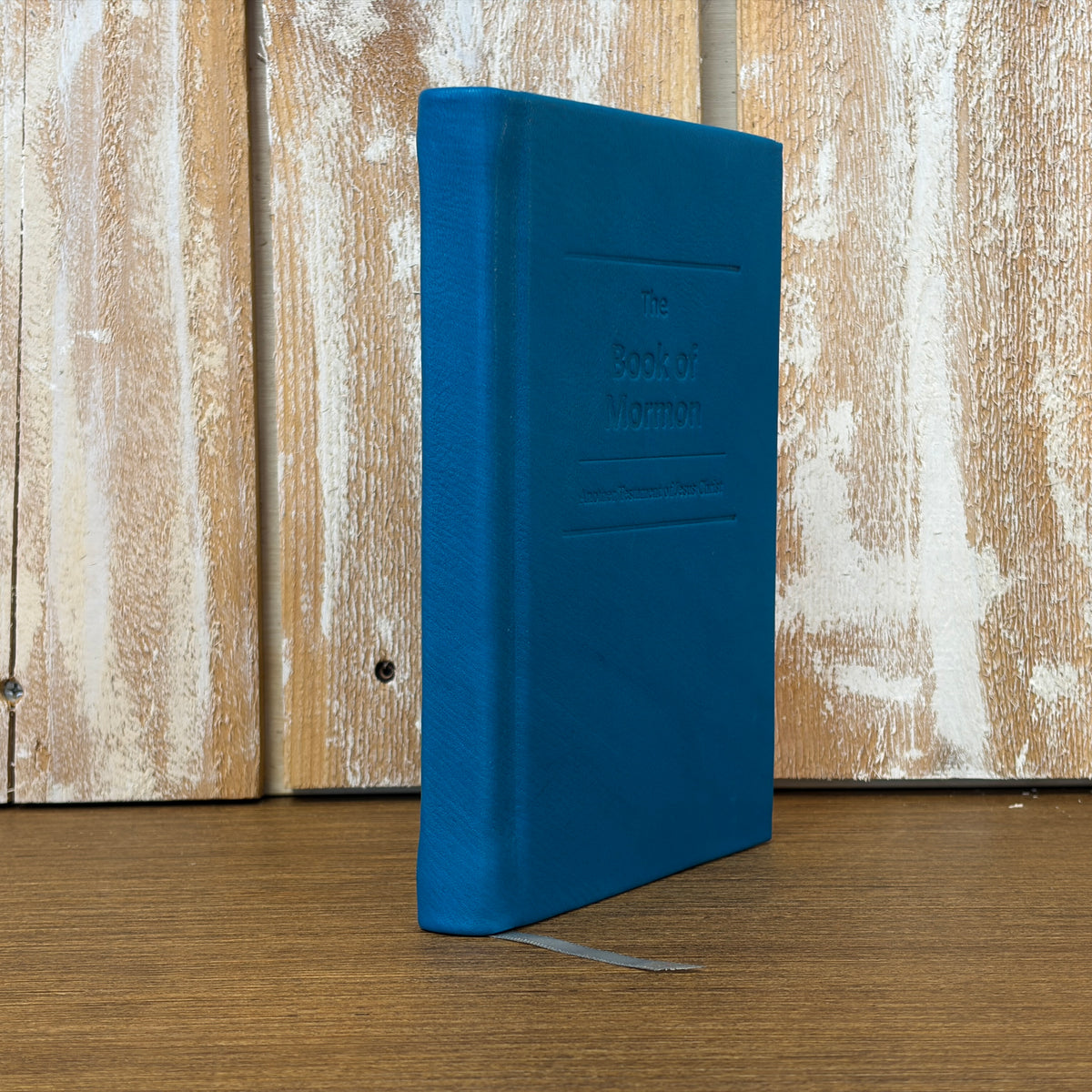 Turquoise Deerskin Hardcover Book of Mormon