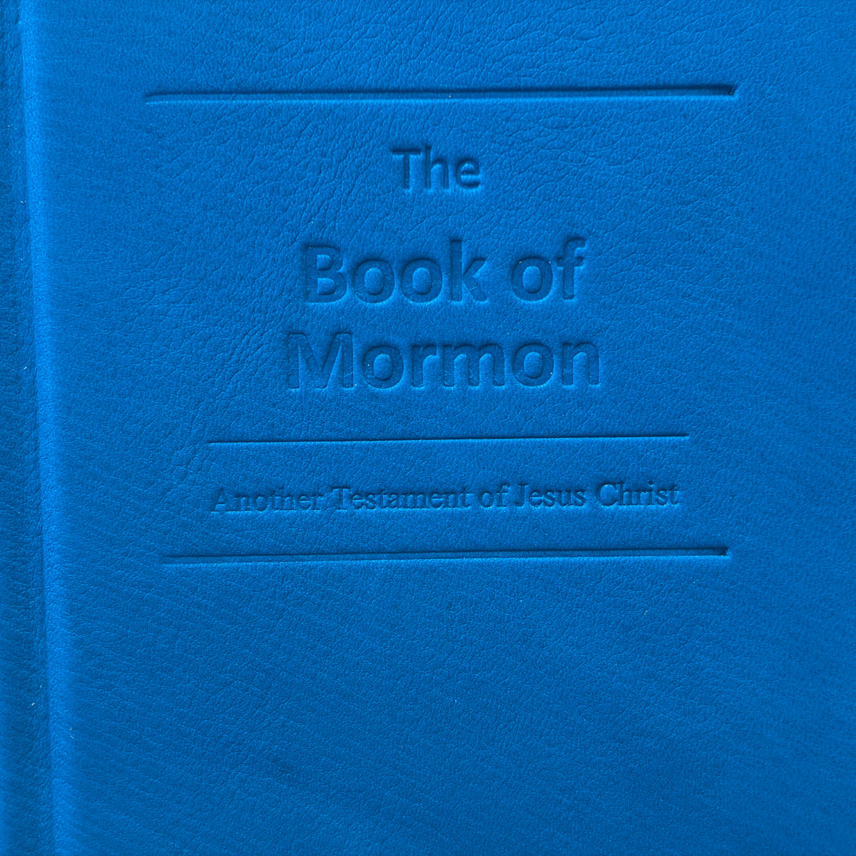 Turquoise Deerskin Hardcover Book of Mormon