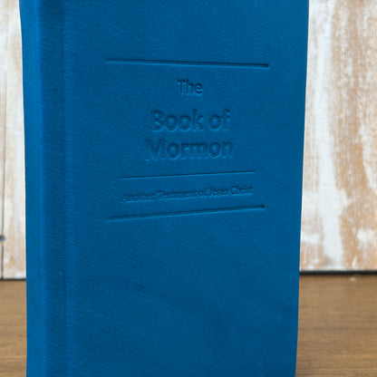 Turquoise Deerskin Hardcover Book of Mormon