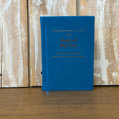Turquoise Deerskin Hardcover Book of Mormon