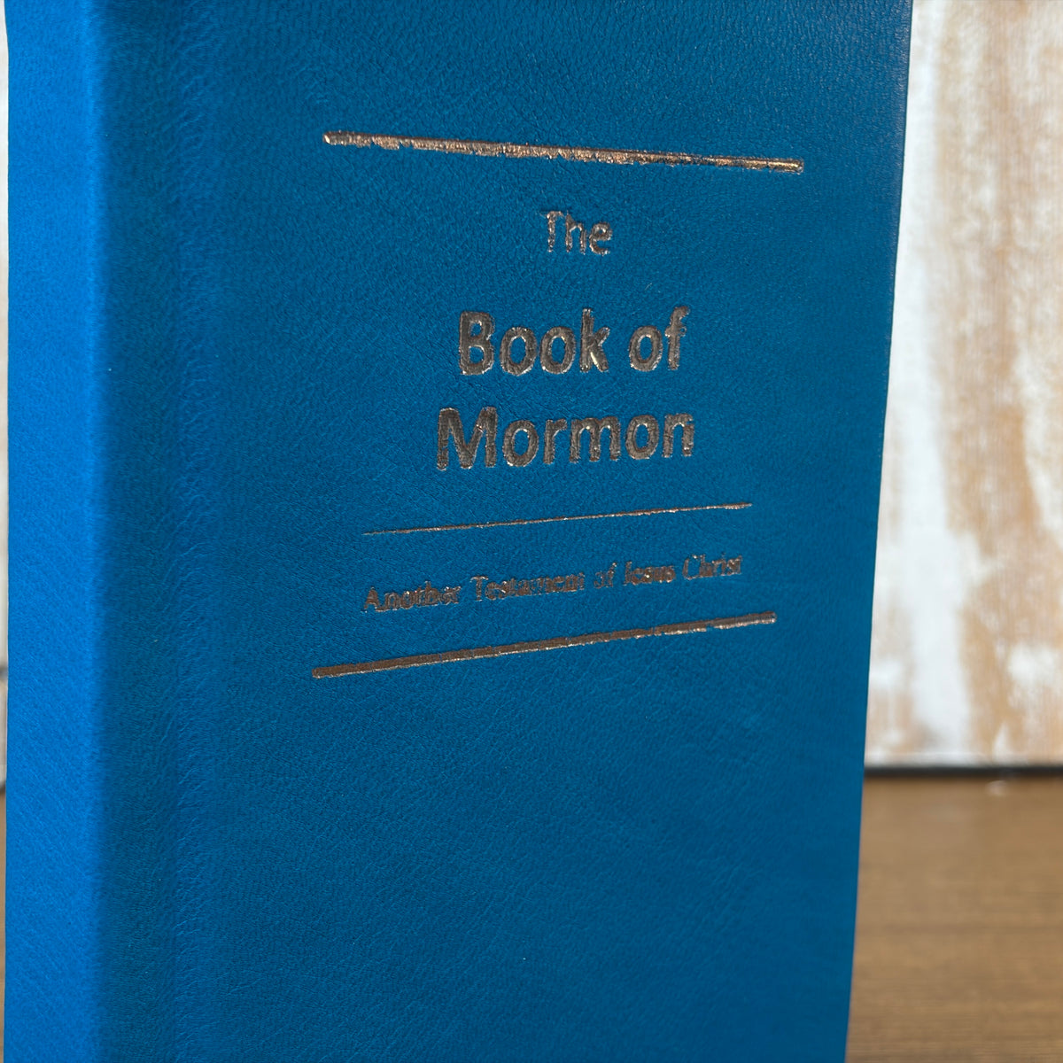 Turquoise Deerskin Hardcover Book of Mormon