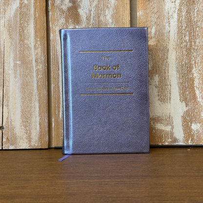 Metallic Lilac Cowhide Hardcover Book of Mormon