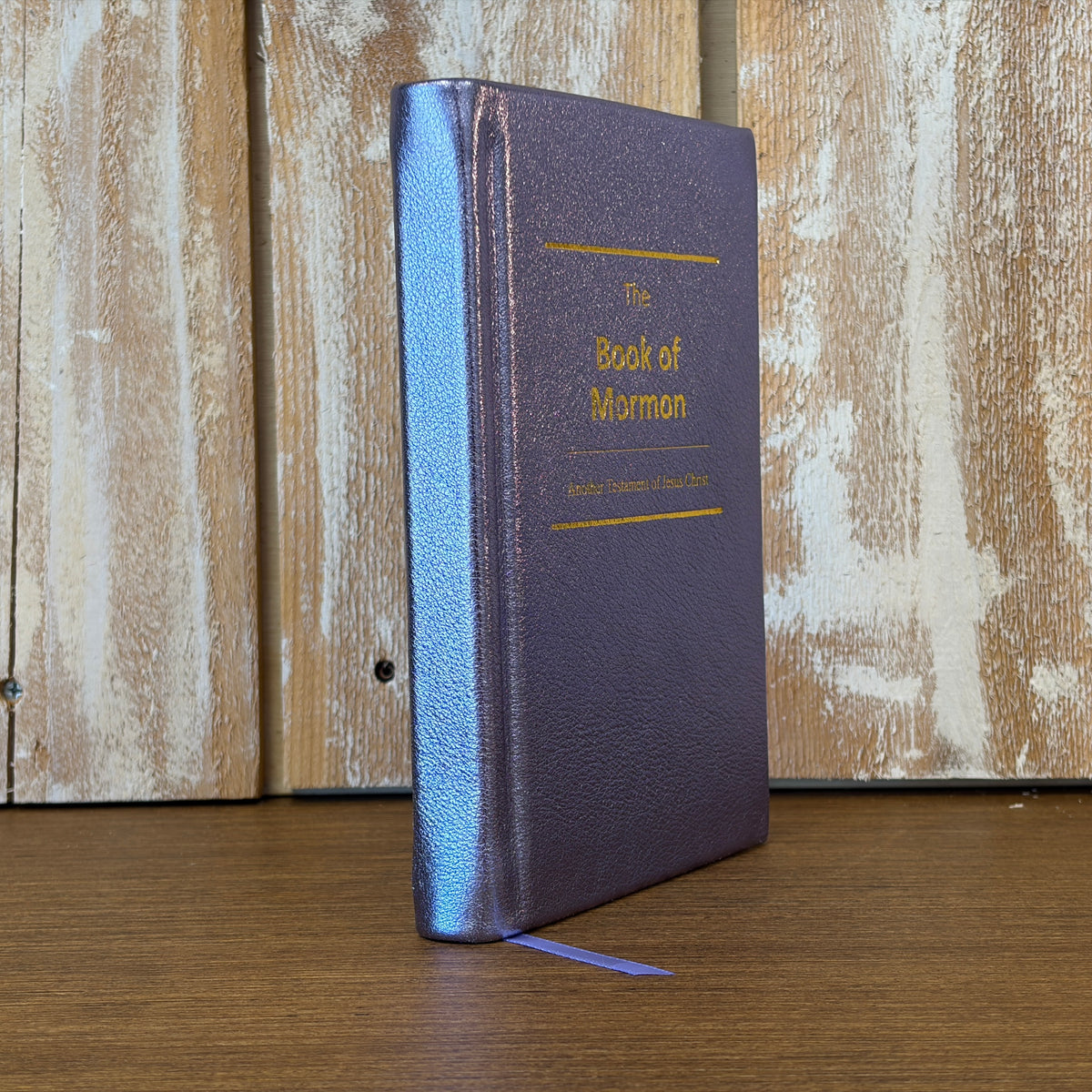Metallic Lilac Cowhide Hardcover Book of Mormon