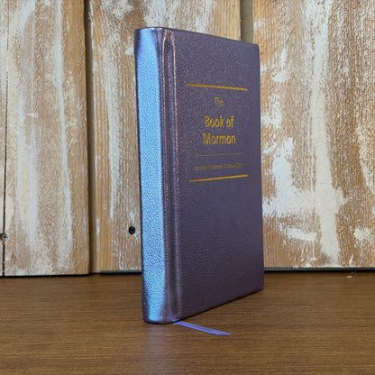 Metallic Lilac Cowhide Hardcover Book of Mormon