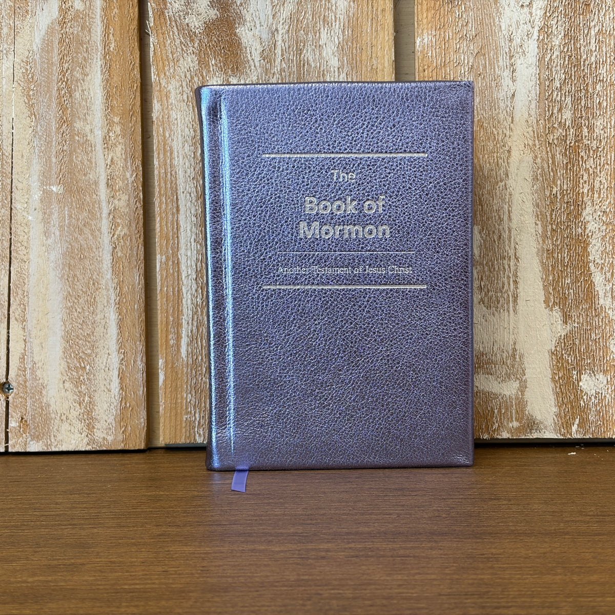 Metallic Lilac Cowhide Hardcover Book of Mormon