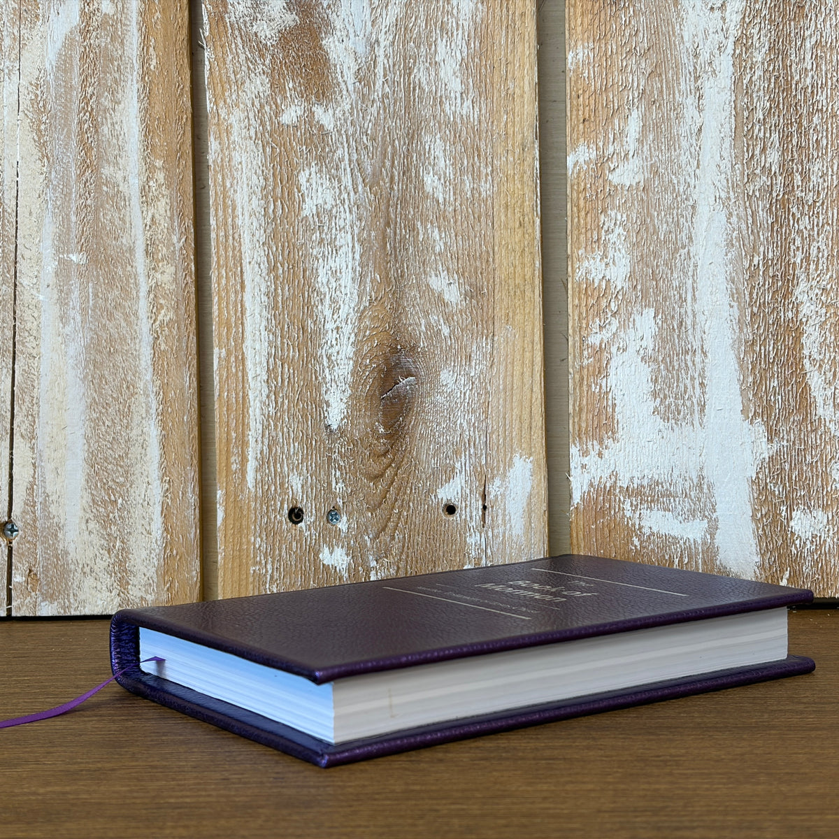Metallic Purple Cowhide Hardcover Book of Mormon