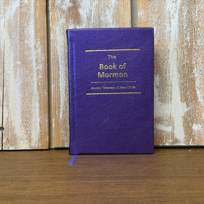 Metallic Purple Cowhide Hardcover Book of Mormon